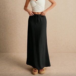 Elegant Black Maxi Skirt